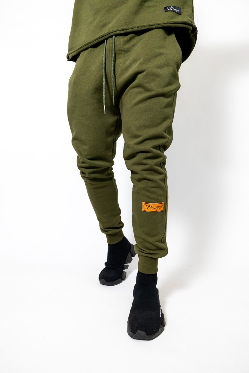Slouper French Terry Joggers - Olive Green