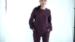 Slouper Women's French Terry Pullover - Maroon