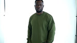 Slouper French Terry Pullover - Olive Green