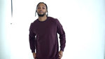 Slouper French Terry Pullover - Maroon