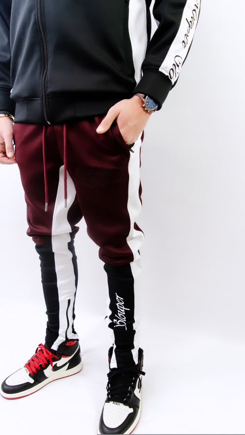 Slouper Tracksuit Burgundy/Combo Set