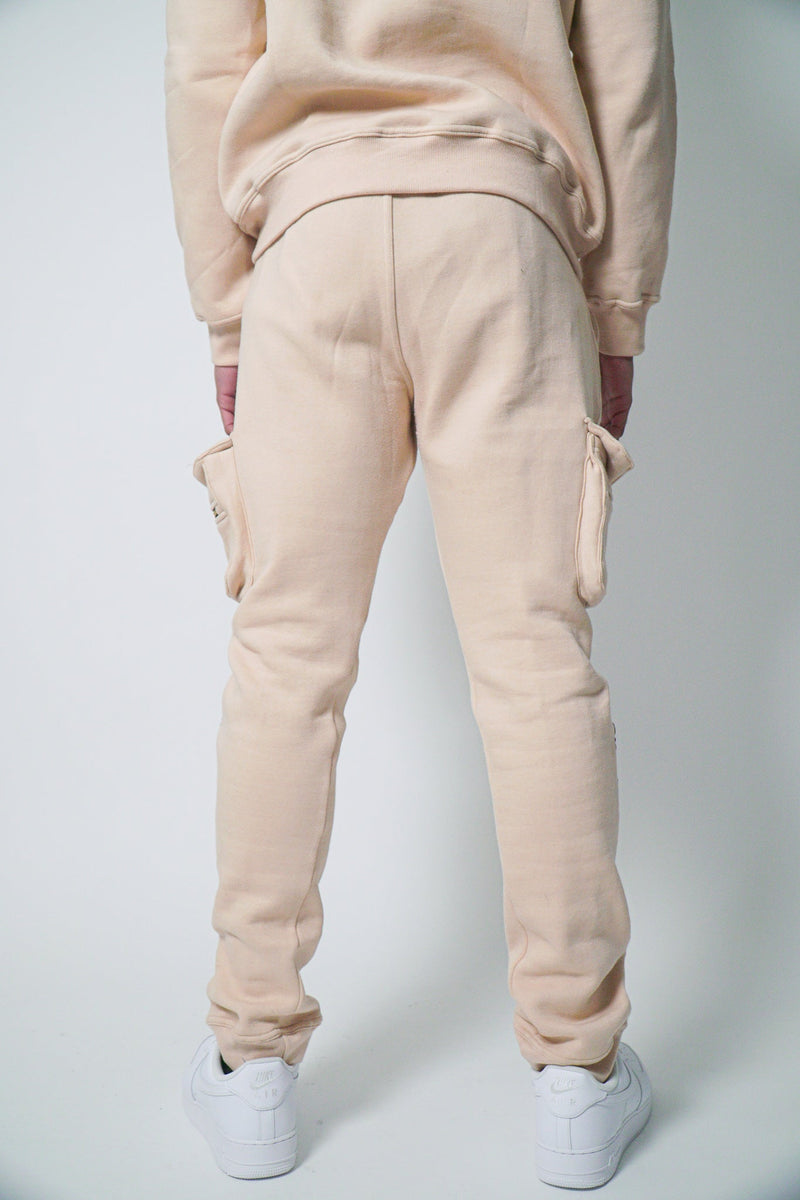 Slouper Relaxed Fit cuffed Joggers Beige - Slouper