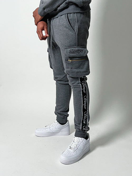 Slouper Relaxed Fit cuffed Joggers Grey - Slouper