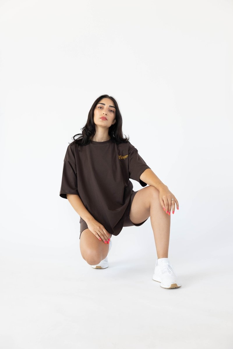 Urban Ethereal Women's Brown T-Shirts - Slouper