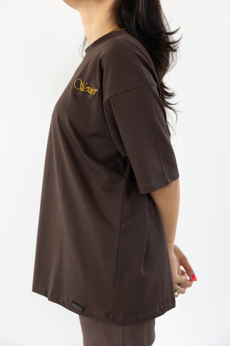 Urban Ethereal Women's Brown T-Shirts - Slouper